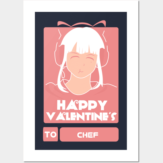 Girls in Happy Valentines Day to Chef Wall Art by AchioSHan